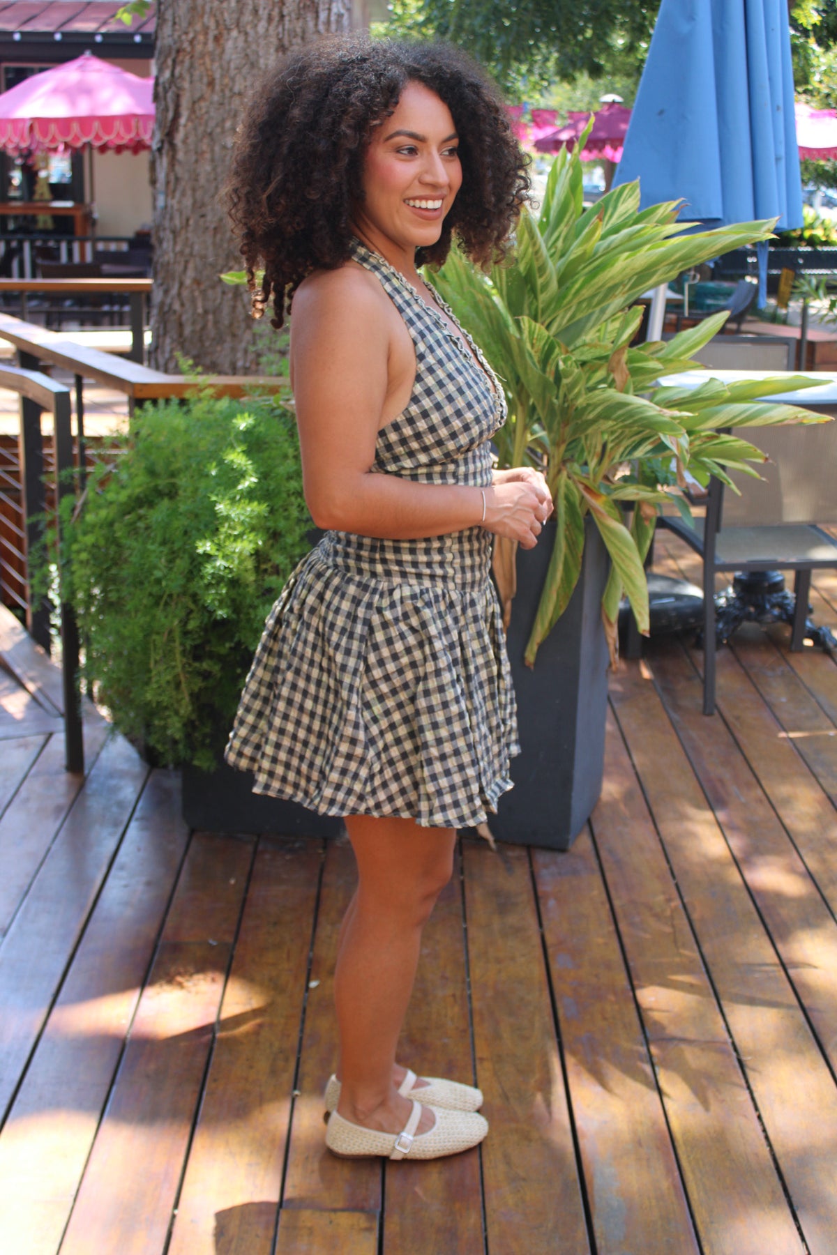 Maple Darling Vintage Checkered Mini Dress
