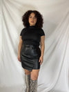 Spice It Up Faux Leather Skirt