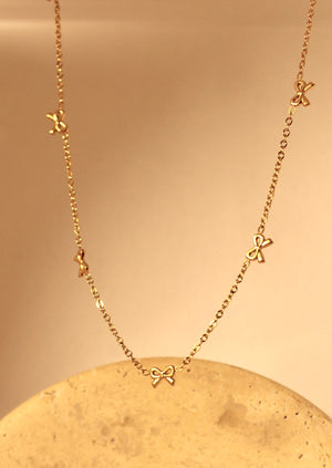 Nara Coquette Dainty Bow Necklace