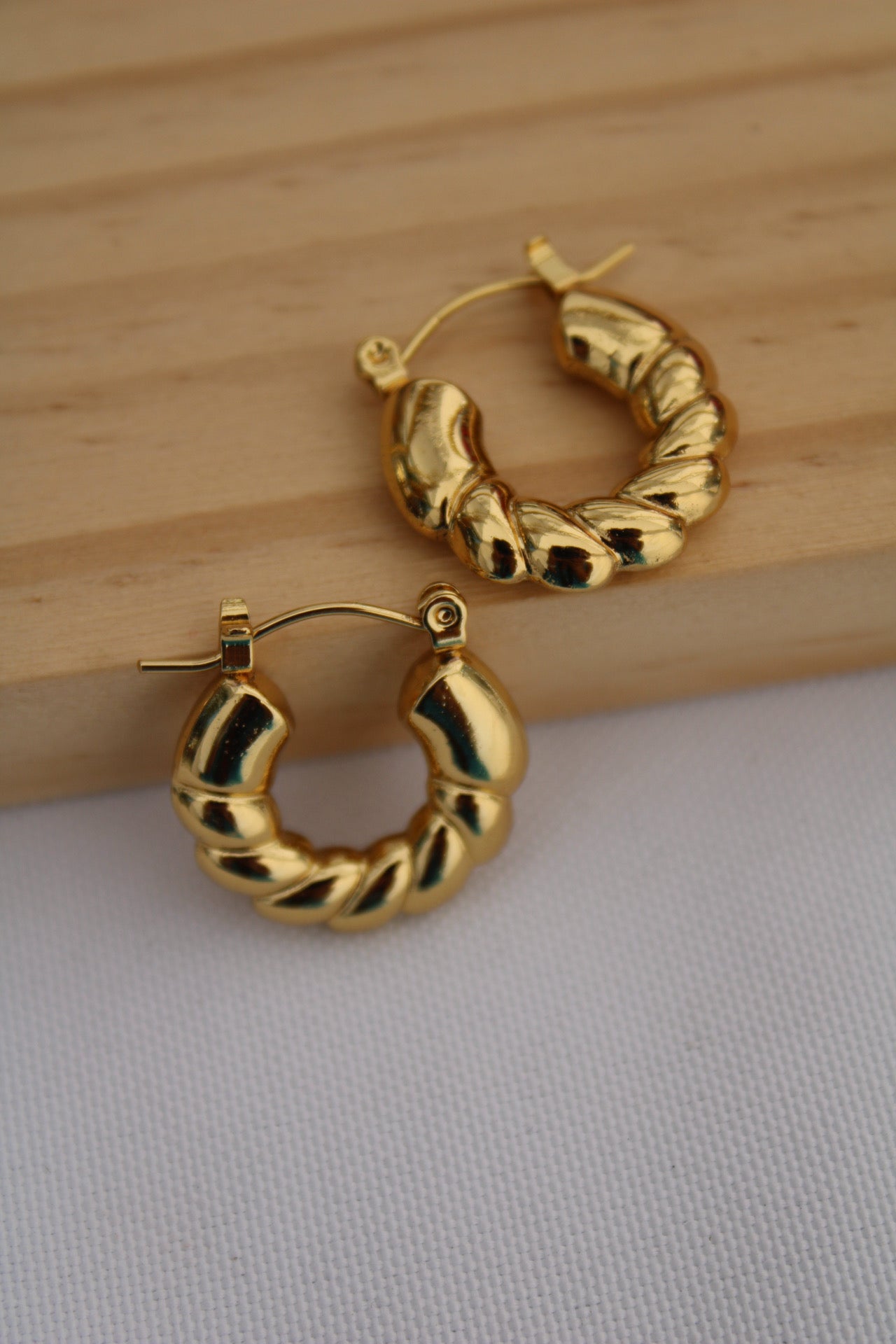 Calei Chunky Twist Hoops