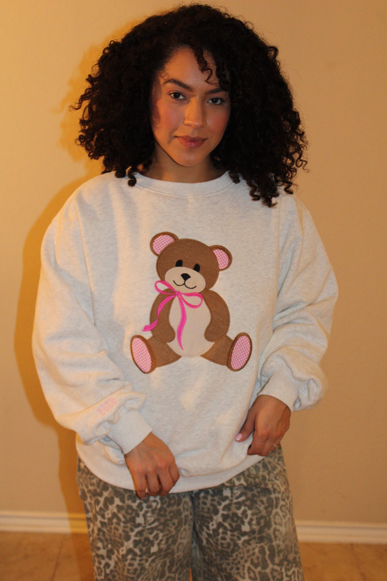 Arabella Embroidered Teddy Bear Sweater