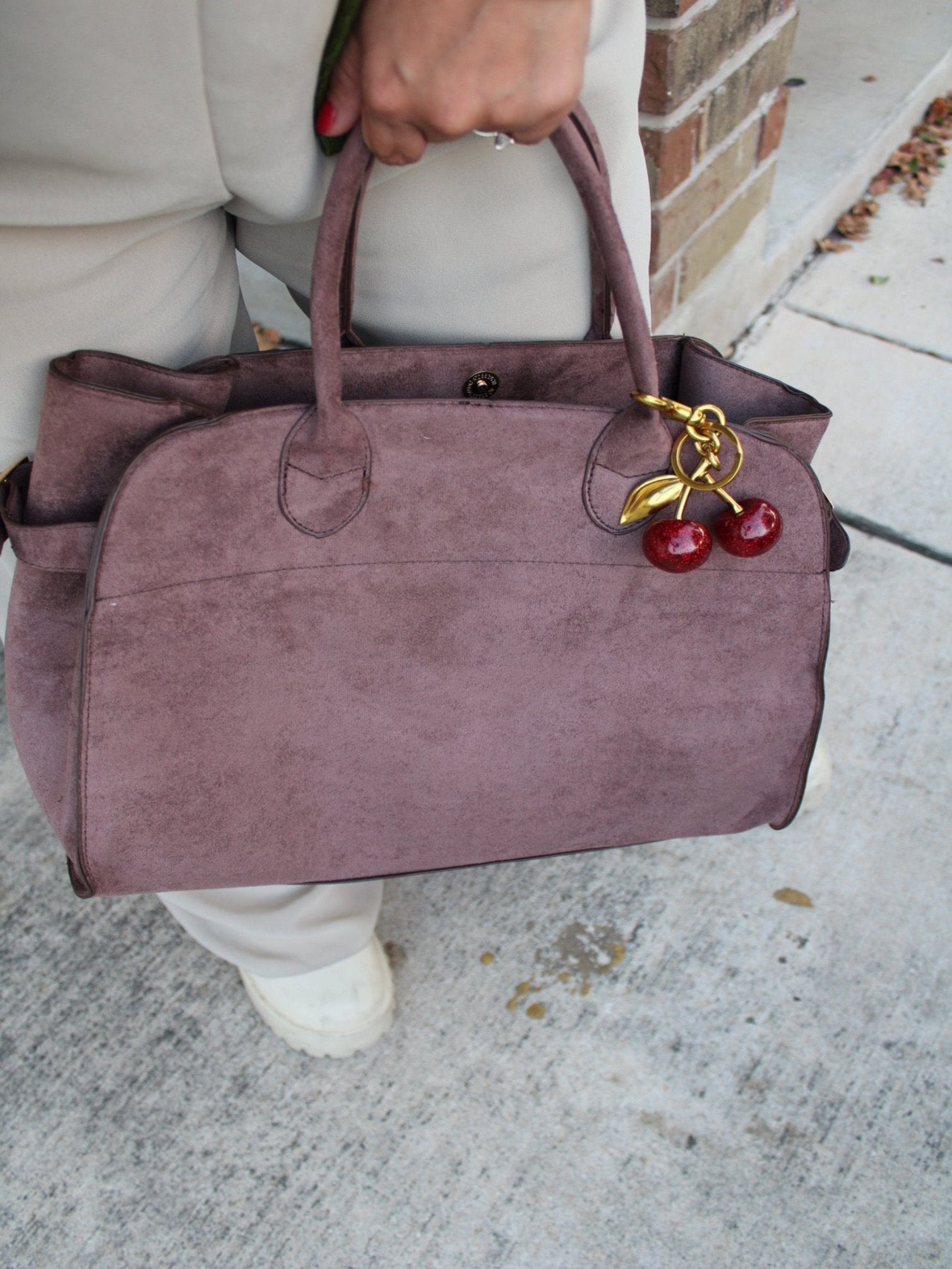 Chocolate Suede Chic Bag