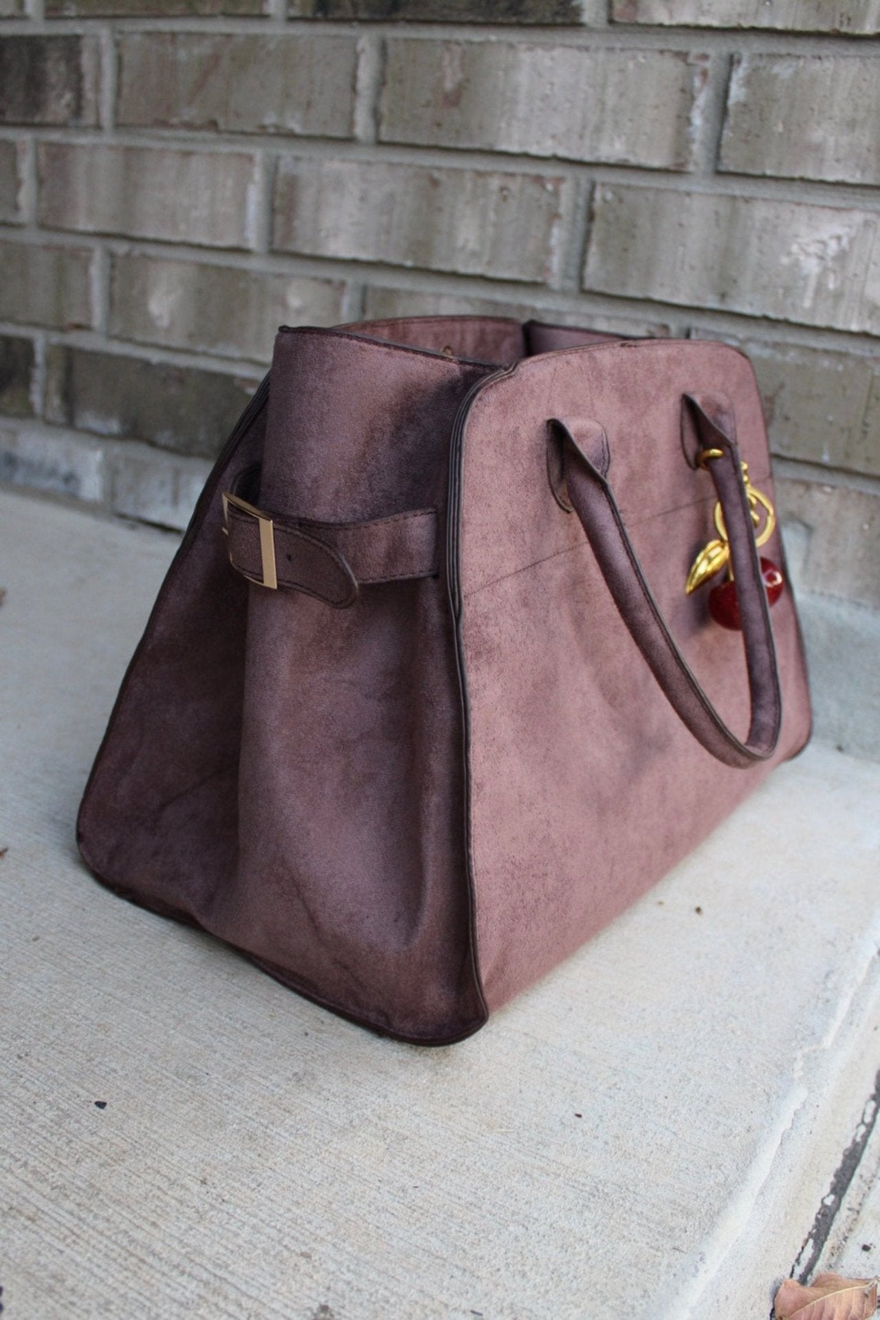 Chocolate Suede Chic Bag