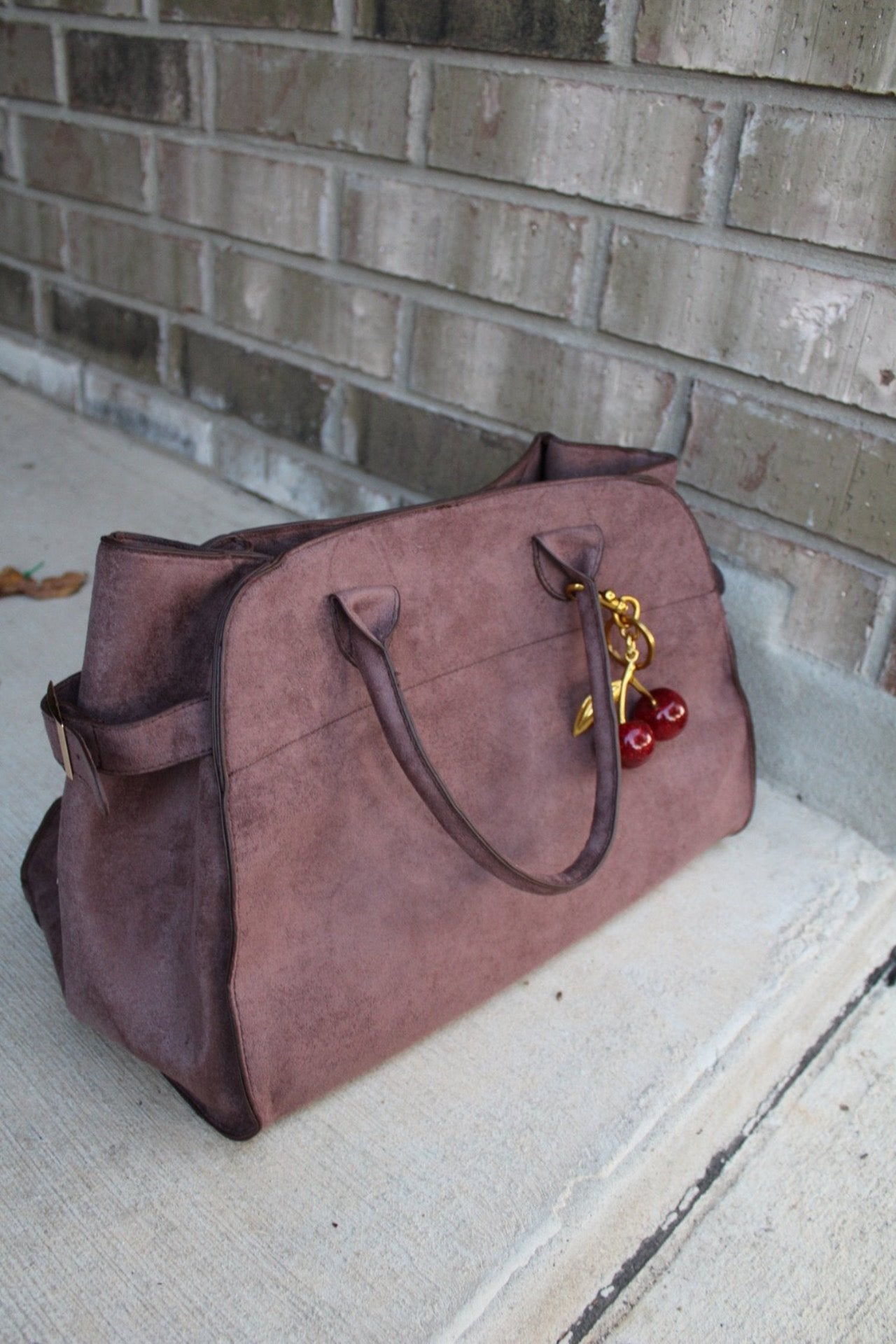 Chocolate Suede Chic Bag