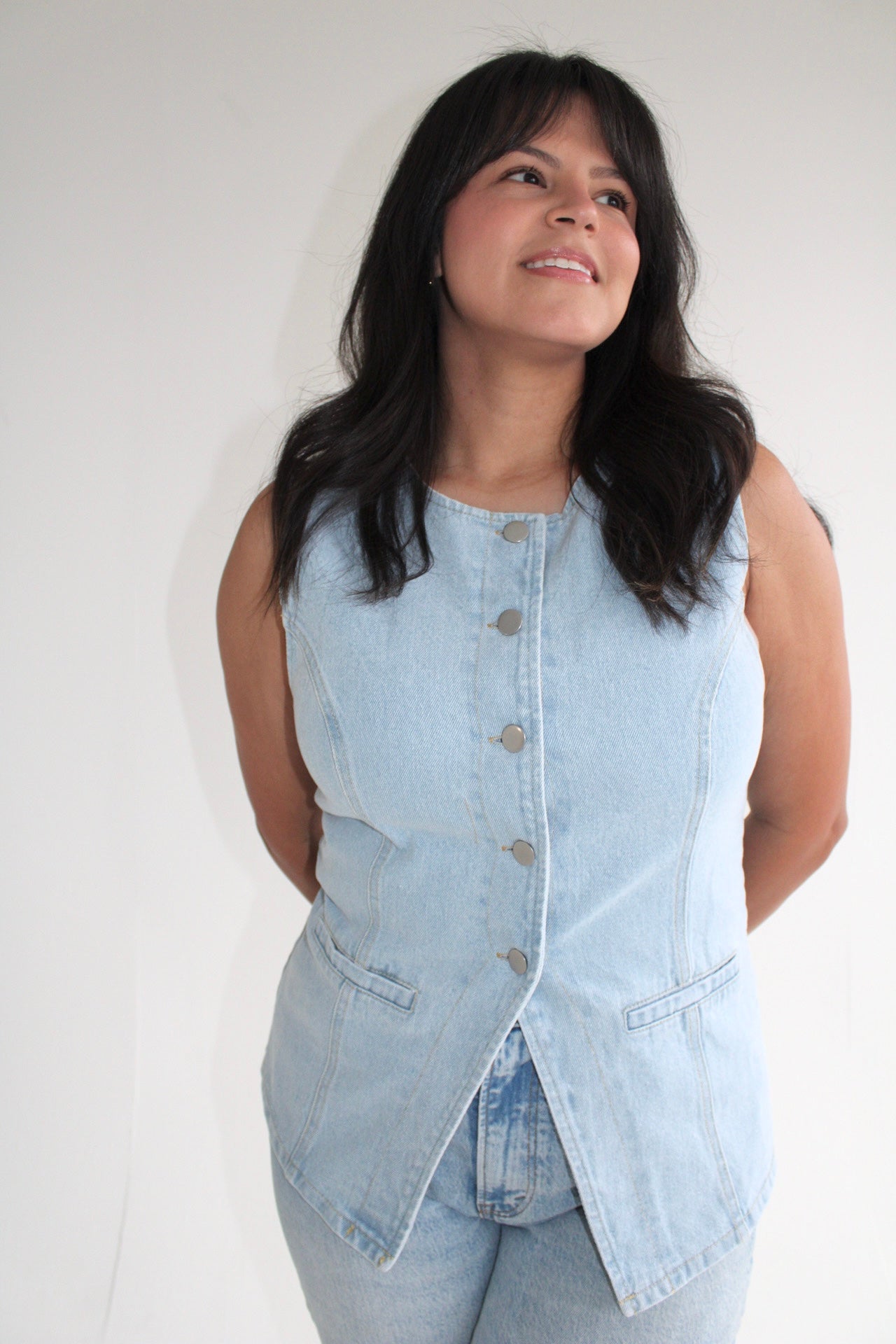 Buttoned Bliss Denim Top