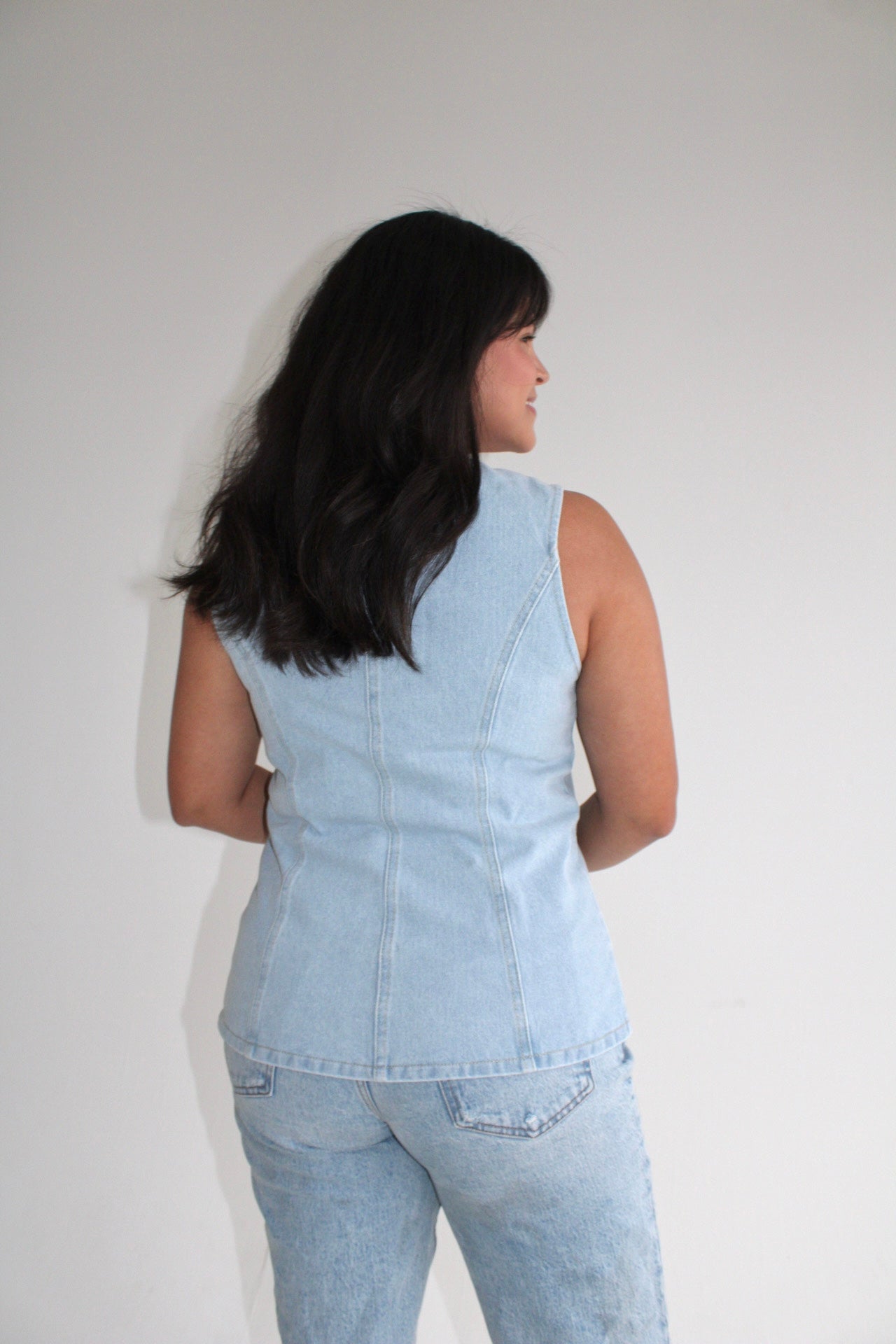 Buttoned Bliss Denim Top