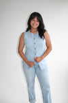 Buttoned Bliss Denim Top