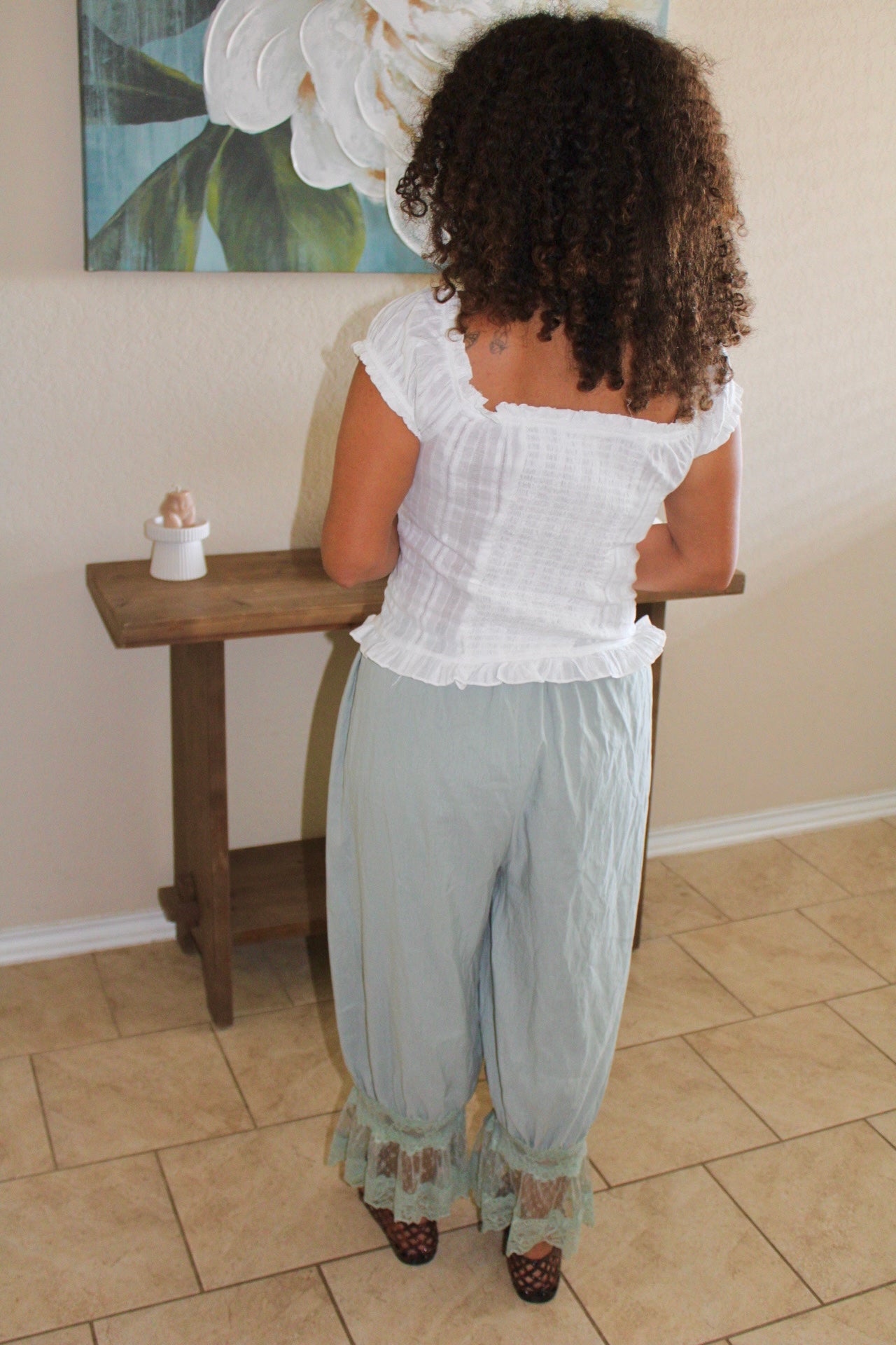 Tiana Ruffle Button Down Top