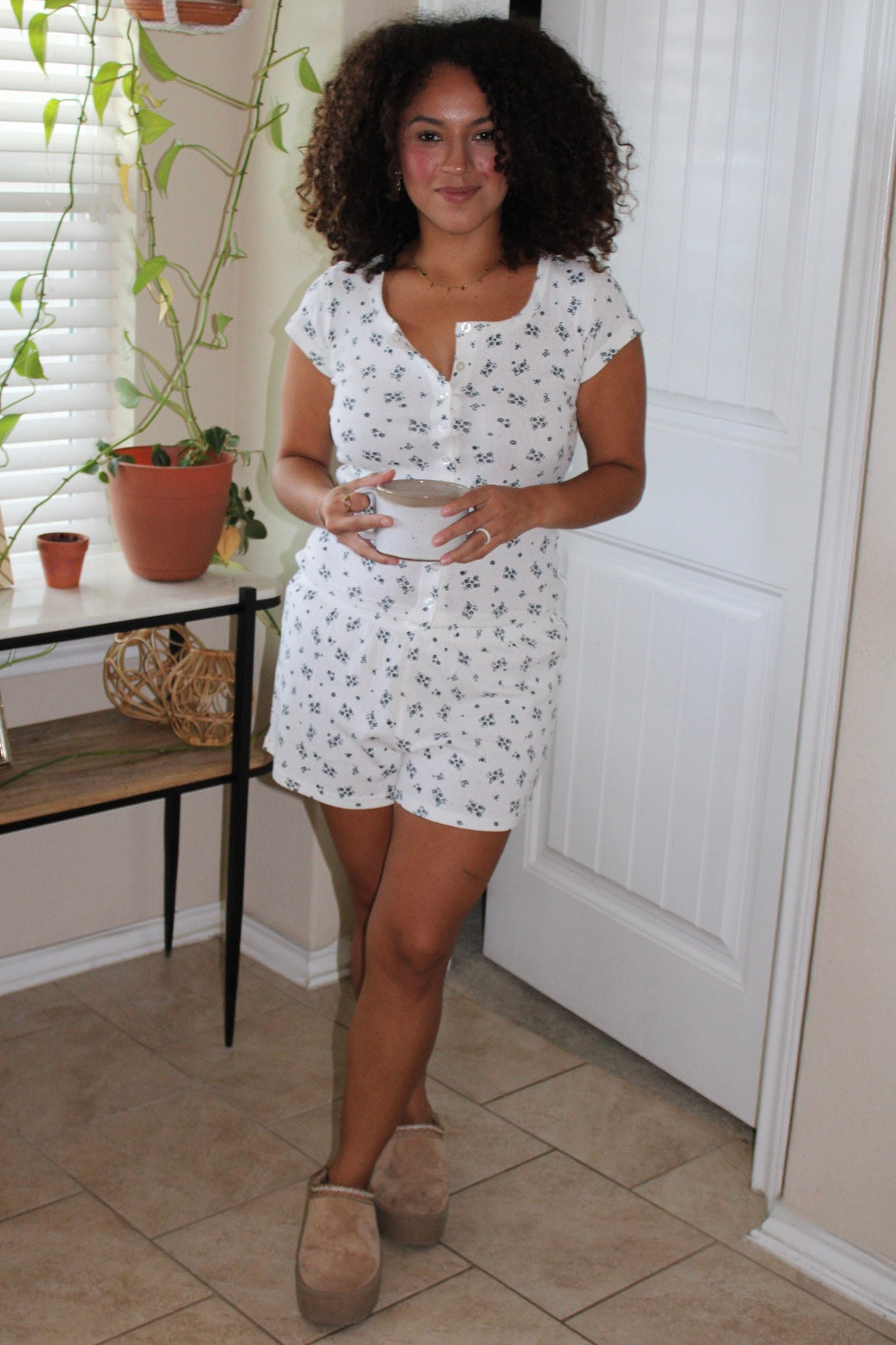 Cambry Ditsy Floral Lounge Shorts Set