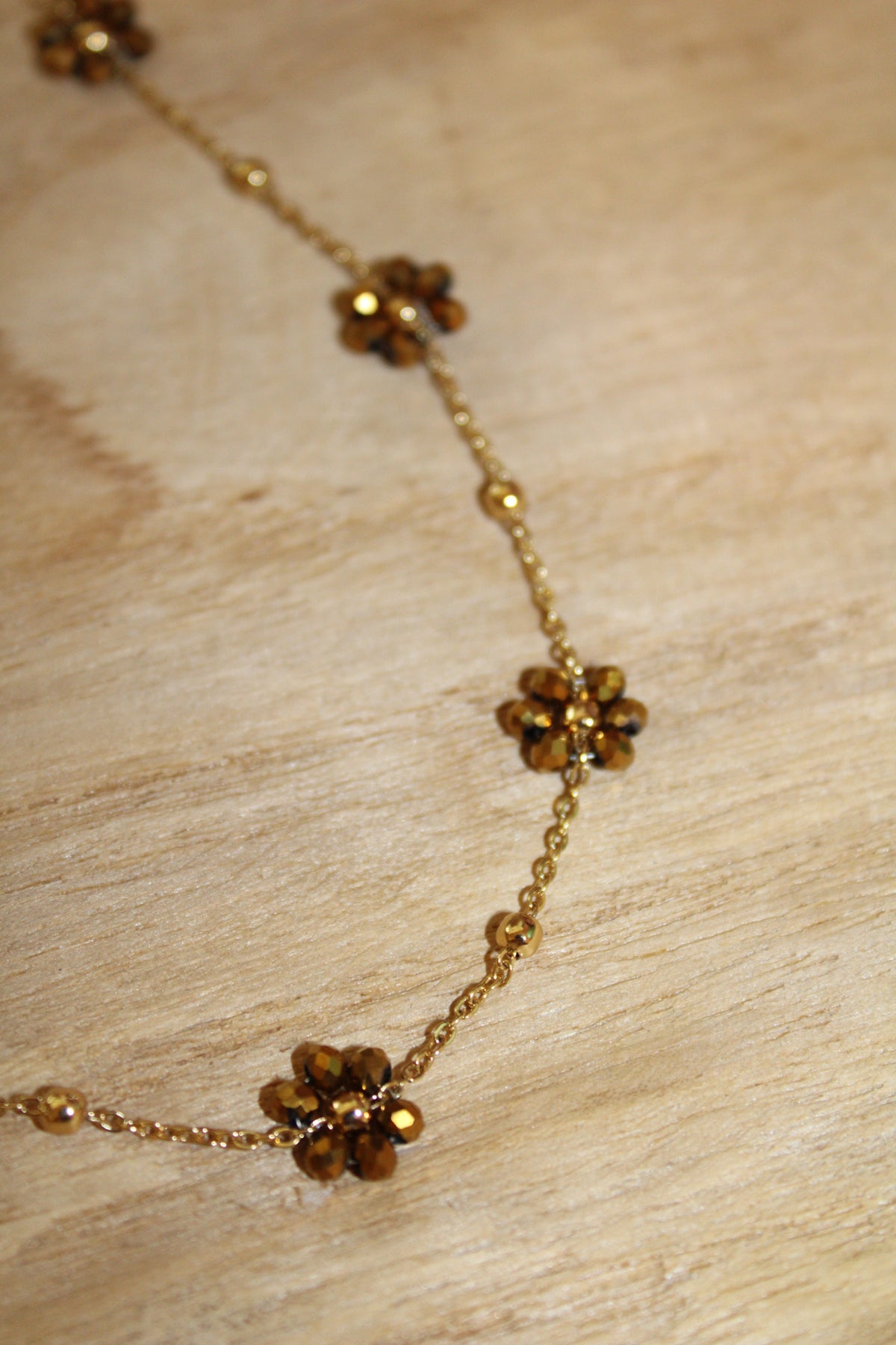 Floral Gardenia Bead Bracelet
