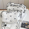 Noir Black and White Ruffle Bow Bag