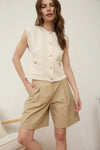 Noelle Gold Button Vest