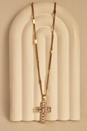 He Is Faithful Cross Necklace