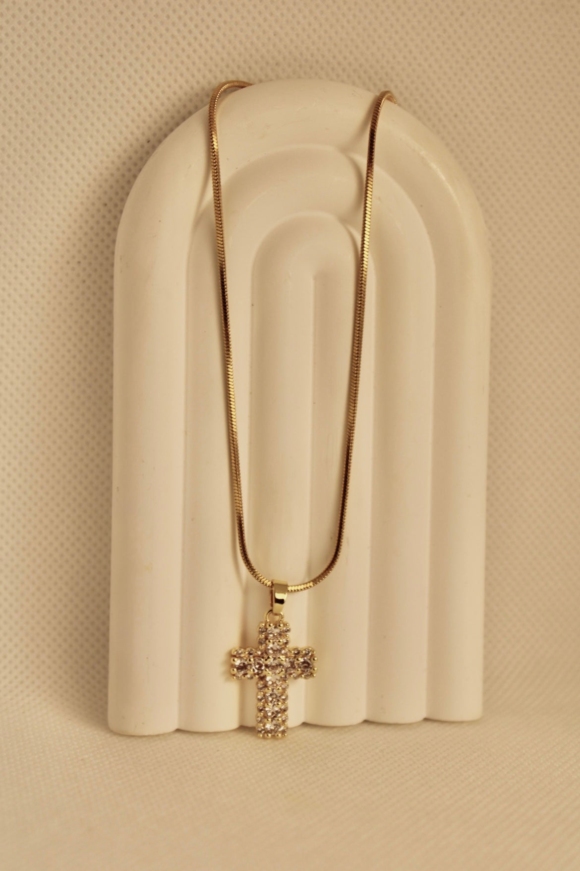 He Is Faithful Cross Necklace