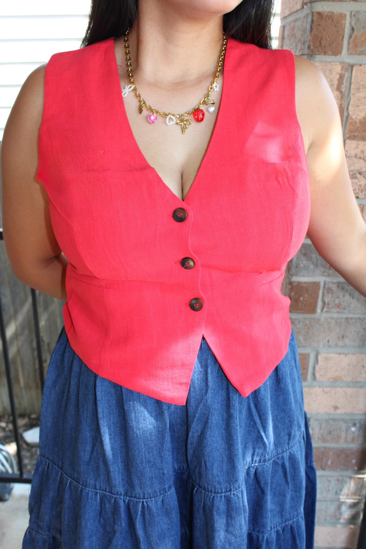 Vivian Linen Vest