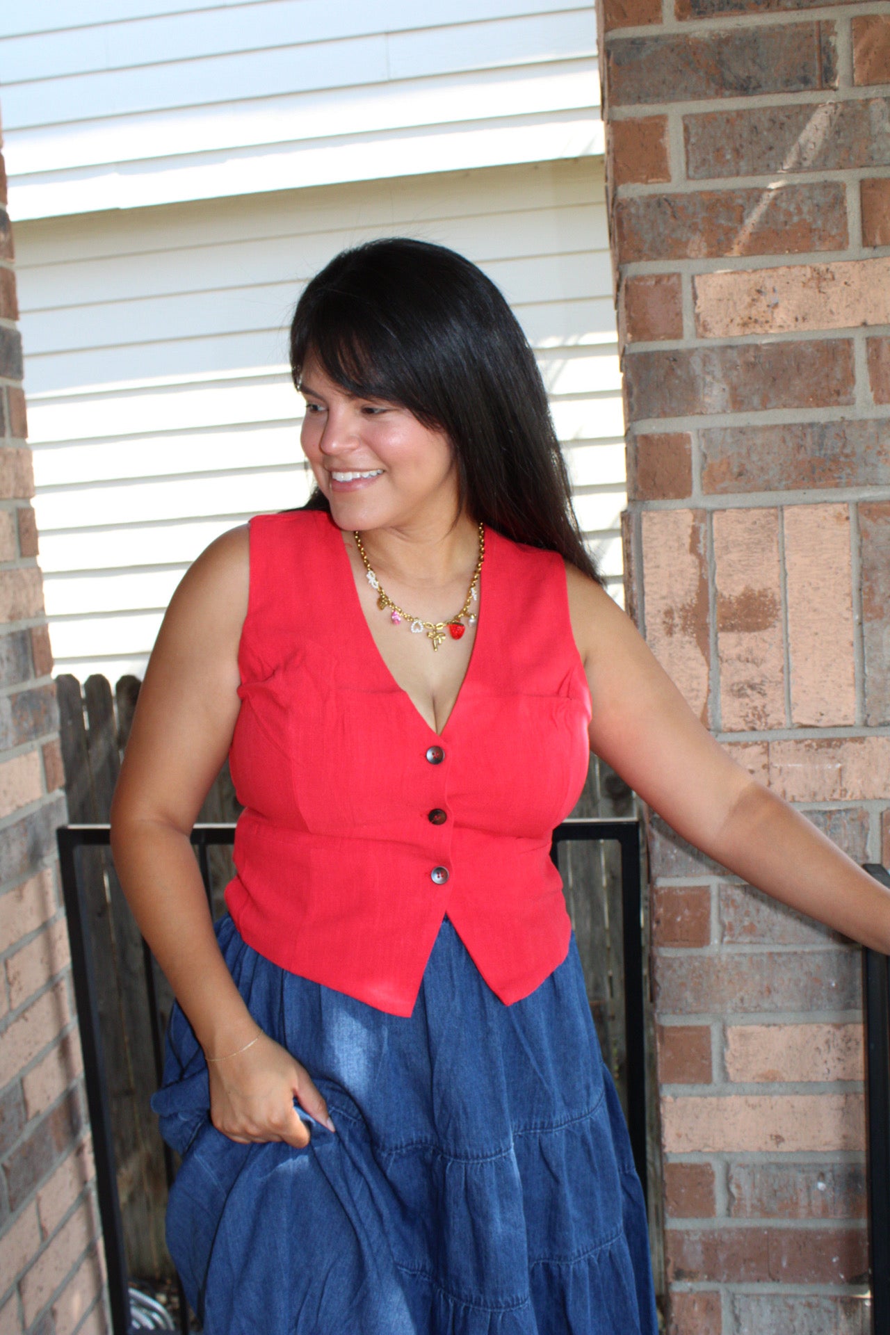 Vivian Linen Vest