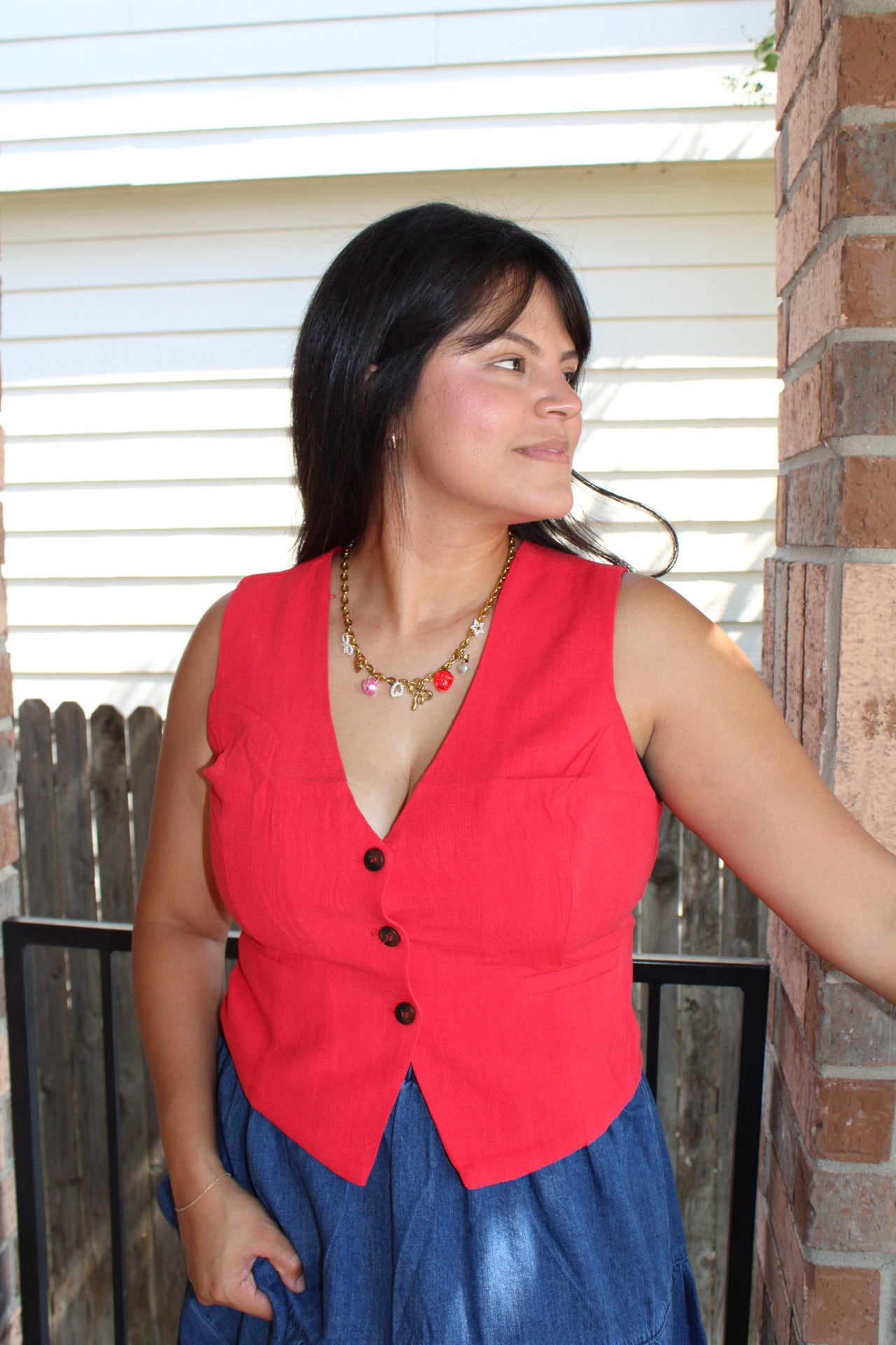 Vivian Linen Vest