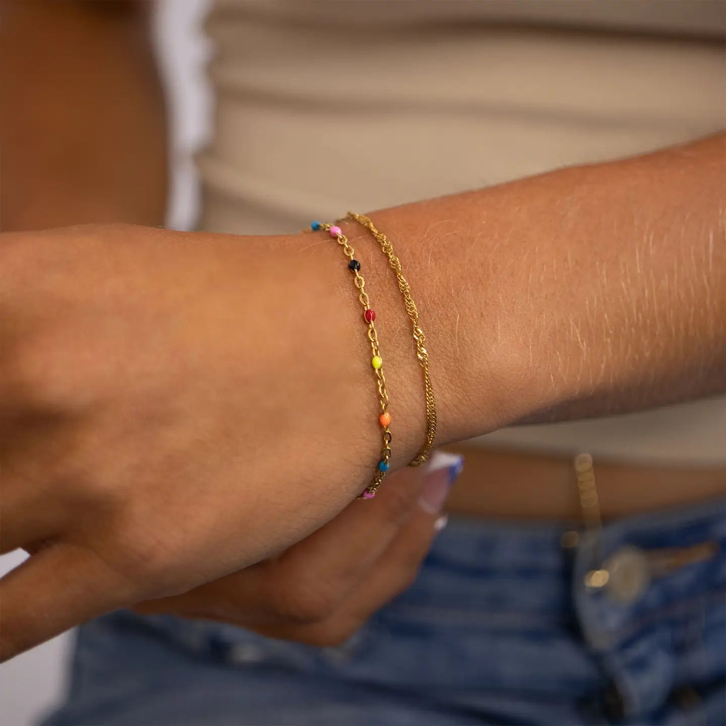 Nyla Multi Color Beaded Bracelet