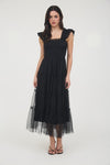 Cecily Polka Dot Smocked Tiered Dress