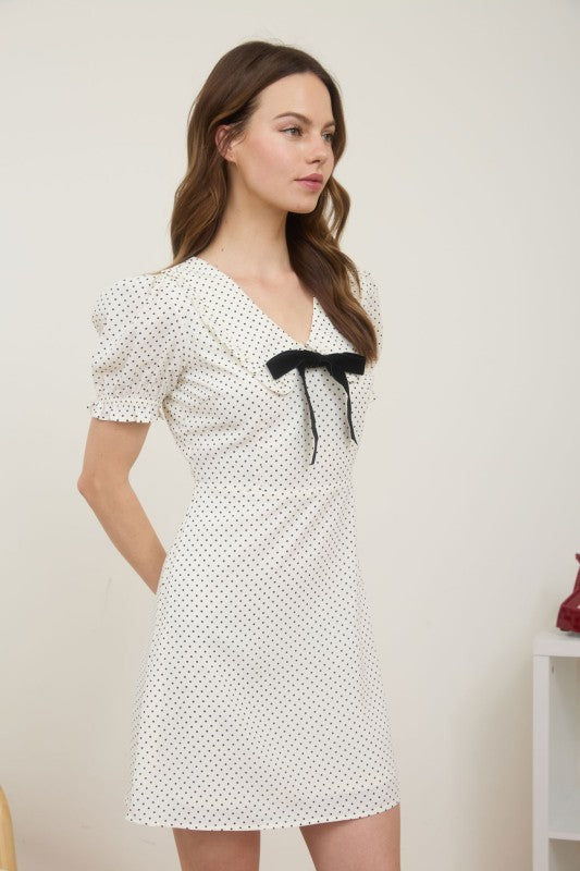 Penelope Polka Dot Peter Pan Collar Dress